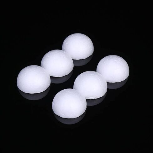 VANZACK VANZACK White Foam Balls Half Round Polystyrene Half Foam Balls Craft Supplies, Foam Hemispherical Craft Ball for DIY Home Craft Project and Art Decoration, 15Pcs in Saudi Arabia