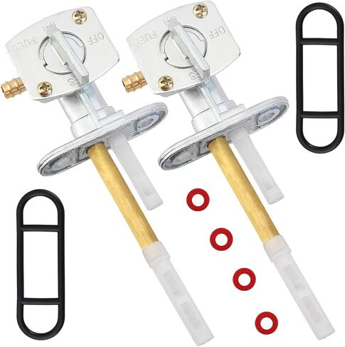 QAZAKY Pack-of-2 Fuel Gas Tank Petcock Valve Switch Compatible with Kawasaki Bayou 220 250 300 400 KLF220 KLF250 KLF300 KLF400 Prairie 300 360 400 KVF300 KVF360 KVF400 Ninja 500R EX500 ZX600 VN1500 in Saudi Arabia