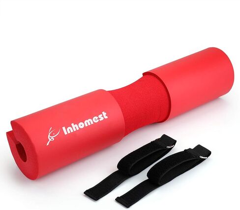 Inhomest Barbell Squat Pad for Squats, Hip Thrusts, Lunges Weight Lifting with Safety Straps - Advanced Neck & Shoulder Protective Pad Foam Sponge- Fit Standard and Olympic Bars Cushion in Saudi Arabia