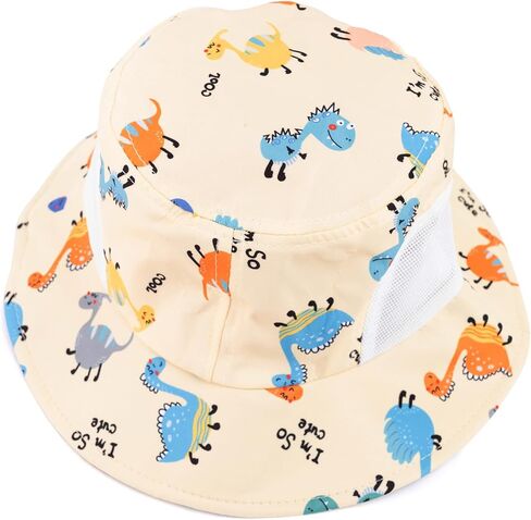 Kids Bucket Hat Spring and Summer Cartoon Dinosaur Hat Outdoor Sports Sunscreen Sun Hat for Boys and Girls 4-8 in Saudi Arabia