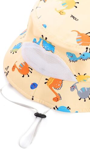 Kids Bucket Hat Spring and Summer Cartoon Dinosaur Hat Outdoor Sports Sunscreen Sun Hat for Boys and Girls 4-8 in Saudi Arabia