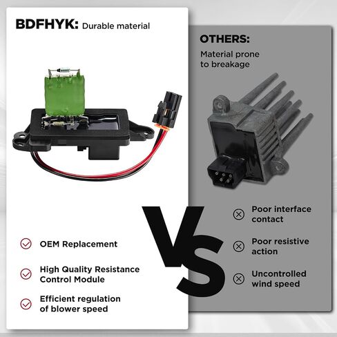 BDFHYK AC Heater Blower Motor Resistor 973405 Compatible with Cadillac Escalade Chevy Silverado Avalanche Suburban Tahoe GMC Yukon Sierra Blower Control Module Replace 89019088 15-81086 in Saudi Arabia