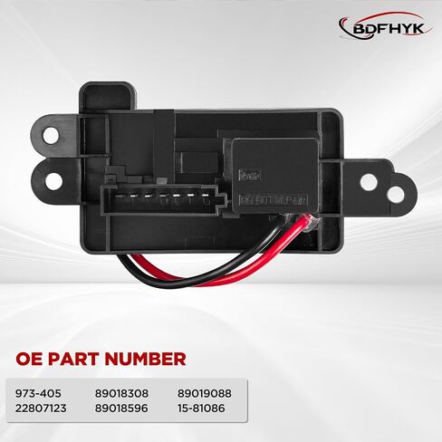 BDFHYK AC Heater Blower Motor Resistor 973405 Compatible with Cadillac Escalade Chevy Silverado Avalanche Suburban Tahoe GMC Yukon Sierra Blower Control Module Replace 89019088 15-81086 in Saudi Arabia