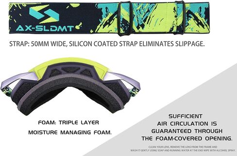 AX-SLDMT Motorcycle Goggle UV400 - Adult Youth ATV Dirt Bike Goggles - Ski Offroad Wide Vision Riding Goggle for Men & Women in Saudi Arabia