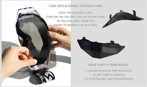 AX-SLDMT Motorcycle Goggle UV400 - Adult Youth ATV Dirt Bike Goggles - Ski Offroad Wide Vision Riding Goggle for Men & Women in Saudi Arabia