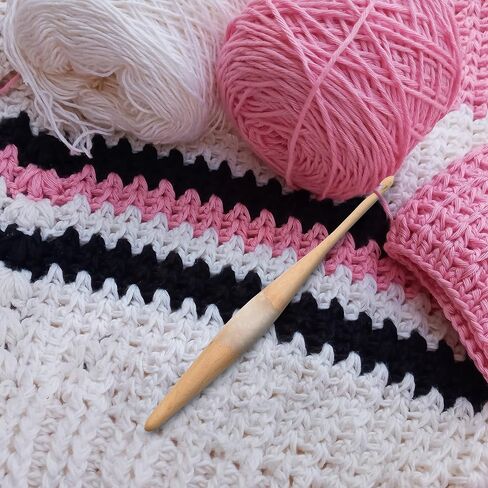 Ommi Ergonomic Handle Crochet Hooks | Handcrafted 7’’ Steam Beech Wood & Resin Mix Crochet Hook | Knitting Needle, Craft Yarn Weave | Best Gift! (Steam Beech Wood & Resin, 10 mm) in Saudi Arabia