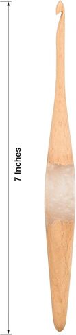 Ommi Ergonomic Handle Crochet Hooks | Handcrafted 7’’ Steam Beech Wood & Resin Mix Crochet Hook | Knitting Needle, Craft Yarn Weave | Best Gift! (Steam Beech Wood & Resin, 10 mm) in Saudi Arabia