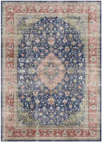 Vintage Washable Area Rugs 2x3, Small Entryway Accent Rug, Non Slip Indoor Entrance Throw Carpet, Distressed Low Pile Door Mat for Kitchen Bathroom Bedroom Living Room Front Porch, Grey in Kuwait