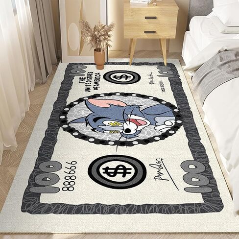 HSFHHI Tom Cat Themed Rug-Unique Tom Cat Pattern, Non-Slip & Washable for Living Room, Kitchen, and Bedroom (23x47 inches) in Saudi Arabia