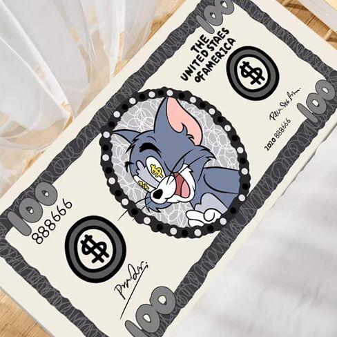HSFHHI Tom Cat Themed Rug-Unique Tom Cat Pattern, Non-Slip & Washable for Living Room, Kitchen, and Bedroom (23x47 inches) in Saudi Arabia