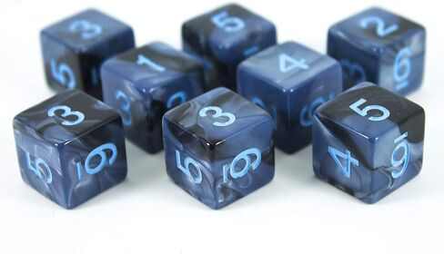 النرد الرمادي والأزرق - مجموعة 8 D6 - "سيد العاصفة" in Kuwait