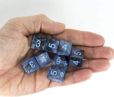 النرد الرمادي والأزرق - مجموعة 8 D6 - "سيد العاصفة" in Kuwait