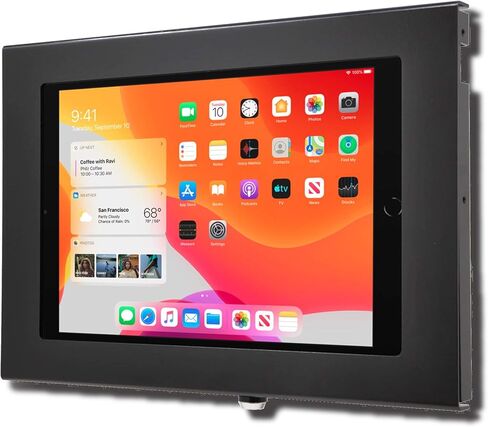 حافظة معدنية بقفل أمان من TABcare لجهاز Apple iPad 7 10.2" 2019، iPad 8 2020، iPad 9 2021 Tablet للكشك، POS، المتجر، شاشة العرض (أسود، iPad 7/8/9 10.2) in Kuwait