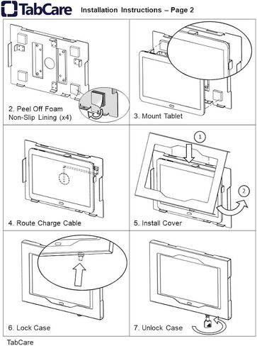 حافظة معدنية بقفل أمان من TABcare لجهاز Apple iPad 7 10.2" 2019، iPad 8 2020، iPad 9 2021 Tablet للكشك، POS، المتجر، شاشة العرض (أسود، iPad 7/8/9 10.2) in Kuwait