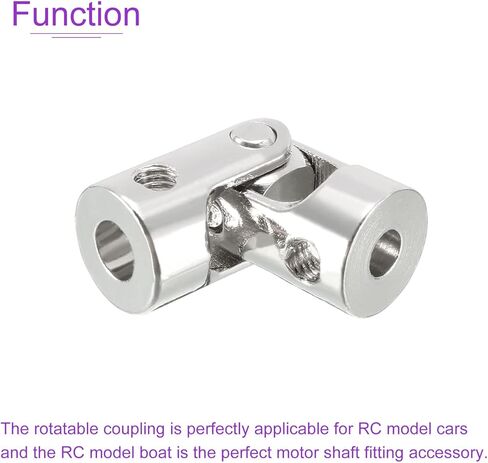 DMiotech 3 Pack 3.175mm to 4mm Rotatable Universal Steering Shaft U Joint Coupler L23 x D9 Coupler Connector W Screw for 3D Printer, CNC Machine in Saudi Arabia