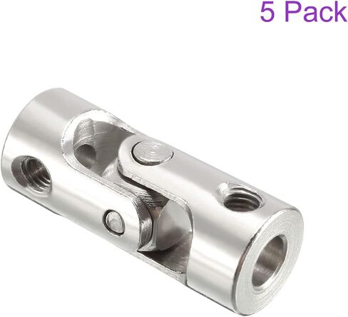 DMiotech 3 Pack 3.175mm to 4mm Rotatable Universal Steering Shaft U Joint Coupler L23 x D9 Coupler Connector W Screw for 3D Printer, CNC Machine in Saudi Arabia