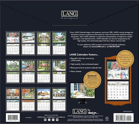 LANG COUNTRY WELCOME 2023 WALL CALENDAR in Saudi Arabia
