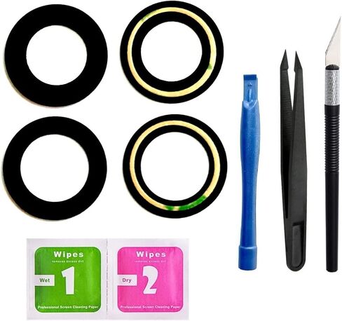 (Pack of 2) Back Rear Camera Glass Lens Preinstall Adhesive and Repair Tools Replacement for iPhone 13 & 13 Mini in Saudi Arabia