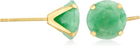 Ross-Simons 8mm Jade Martini Stud Earrings in 14kt Yellow Gold in Saudi Arabia