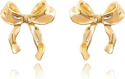 Gold Bow Earrings for Women Pearl Bow Dangle Earrings Silver Bow Stud Earrings Ribbon Earrings Gold Silver Bow Jewelry Earrings Bow Earring Studs in Saudi Arabia