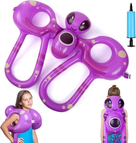 Swim Vest Floaties for Kids, Augot Toddler Pool Float Learn to Swim Trainer Life Jacket with Adjustable Safety Buckle & 3 Airbags for 3 4 5 6 7 Years Old Boys and Girls, Loads up to 110 lb in Saudi Arabia