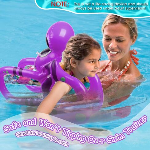 Swim Vest Floaties for Kids, Augot Toddler Pool Float Learn to Swim Trainer Life Jacket with Adjustable Safety Buckle & 3 Airbags for 3 4 5 6 7 Years Old Boys and Girls, Loads up to 110 lb in Saudi Arabia