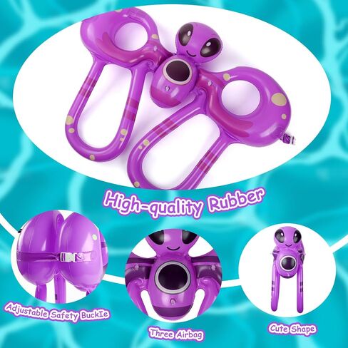 Swim Vest Floaties for Kids, Augot Toddler Pool Float Learn to Swim Trainer Life Jacket with Adjustable Safety Buckle & 3 Airbags for 3 4 5 6 7 Years Old Boys and Girls, Loads up to 110 lb in Saudi Arabia