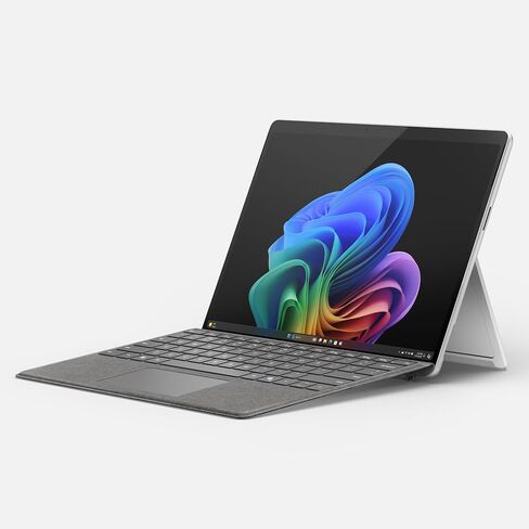 Microsoft Surface Pro 2-in-1 Laptop/Tablet (2024) Windows 11 Copilot+PC 13" OLED Touchscreen - Snapdragon X Elite (12 core) – 16GB RAM – 256 GB Storage – Black + Surface Pro Keyboard with Pen Storage in Kuwait