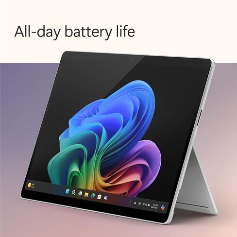 Microsoft Surface Pro 2-in-1 Laptop/Tablet (2024) Windows 11 Copilot+PC 13" OLED Touchscreen - Snapdragon X Elite (12 core) – 16GB RAM – 256 GB Storage – Black + Surface Pro Keyboard with Pen Storage in Kuwait