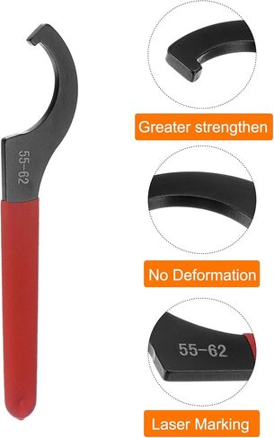 uxcell 3pcs C Hook Spanner Wrench for Lathe Clamping 28-32mm Collet Chuck Nut with Red Non-slip Handle in Saudi Arabia