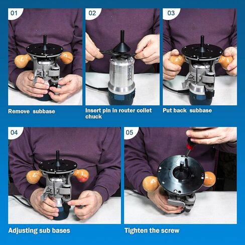 1 قطعة RA1151 راوتر قاعدة فرعية توسيط دبوس واستبدال مخروطي لبوش RA1151 مناسب لبوش 1617 1617EVS 1617EVSPK يعمل مع 1/4 بوصة أو 1/2 بوصة كوليت in Kuwait