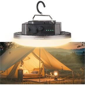 Rechargeable Camping Tent Light Portable LED Camp Lantern | Ultra Bright 5000LM, IPX5 Waterproof, Battery Powered, with Hook and Magnet, 3 Light Mode,For Tents, Canopy, Vendor, Camping in Saudi Arabia