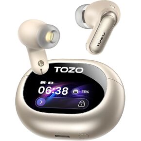 TOZO NC20 Pro Active Noise Cancelling Wireless Earbuds, Smart LCD Screen in Saudi Arabia