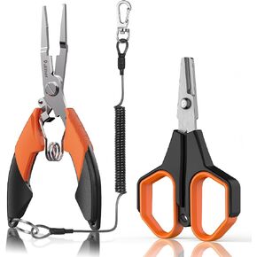 Fishing Tools Kit, Fishing Pliers,Fishing Scissors | Fishing Line Cutter for Braided Fishing Line,Fishing Gear with Lanyard in Saudi Arabia