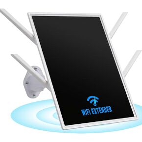 Solar WiFi Extender Signal Booster Outdoor, 4 Antennas Long Range up to 650-feet, Internet 2.4G WiFi, 15W Solar Panel, 26000mAh Battery, IP66 Waterproof, Solar WiFi Extender for Garden, Farm & Ranch in Kuwait