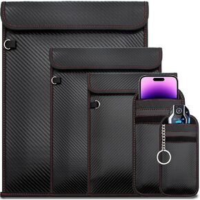 Faraday Bags 5 Pack, Anti-Tracking Faraday Bag for Phones & Car Keys & Tablets & Laptops, Water-Resistant EMP Bag, Data Security & Travel Protection in Saudi Arabia