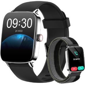 Gydom smart Watches for Women, 1.85" HD Fitness Tracker with Bluetooth Call | 110+ Sports Modes, Heart Rate, SpO2, Sleep & Stress, IP68 Waterproof, 7-10 Day Battery, Android/iPhone, Gold Steel Band in Saudi Arabia