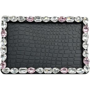 Craedli Bling Car Dashboard Anti-Slip Mat, Non-Slip Sticky Pad for Keys and Cell Phone, Rhinestone Vehicle Dash Decoration Accessories for SUV and Truck (White) in Saudi Arabia