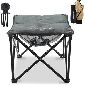 Padded Camping Stool, 18 Inch Oversized Camping Foot Rest, 500lb Outdoor Folding Camp Chair Portable Camping Ottoman for Camping Gardening w/Storage Net, Carry Bag (1, DarkGreen) in Saudi Arabia