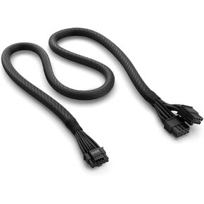 NZXT 12VHPWR Adapter Cable - 12+4-Pin (16-Pin) 12HVPWR to Dual 8-Pin PCIe - Compatible with NVIDIA 40 Series Graphics Cards and Existing NZXT ATX 2.X PSUs (PA-xG1BB) - Rated for 600 Watts - Black in Saudi Arabia