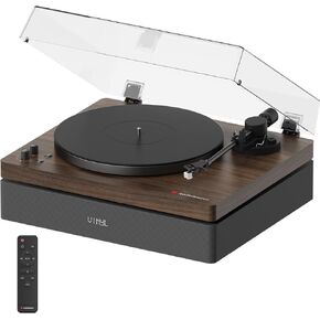 AudioSource Vinyl Record Player, All-in-one Turntable with 2.1 Channel Built-in Speaker, Bluetooth 5.4, 120W, Built-in Subwoofer, High Fidelity 2-Speed Belt Drive, Patented Isolation System, Walnut in Saudi Arabia