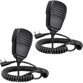 SAMCOM Speaker Mic for Two Way Radios,2 Pin Walkie Talkies Shoulder Mic, Handheld Walkie Talkie Microphone for Most 2 Way Radio, K Type Radio Microphone with PTT (6 Pack) in Saudi Arabia