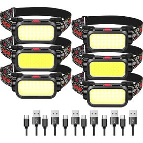 LED Headlamp High Lumens with Motion Sensor Super Bright, 3 Lighting Modes, Digital Display, Rechargeable, Waterproof Head Lamp, 90° Adjustable for Camping, Hiking, Fishing, Running Outdoor (1) (6) in Saudi Arabia