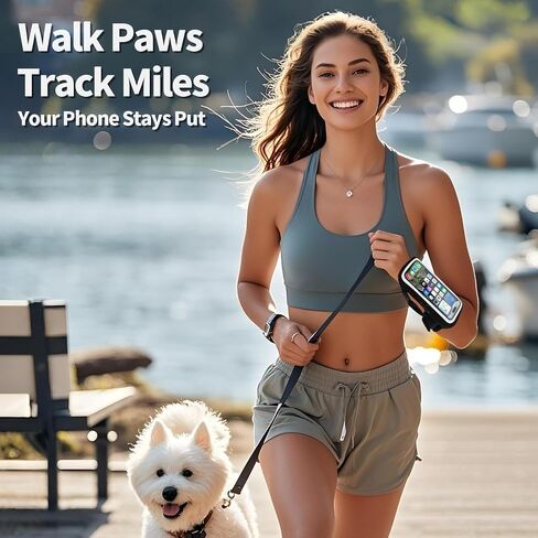 Phone Holder for Running, Wristband Frearm Band for iPhone Pro Max Plus SE (16/15/14/13/12/11/X/XR) Galaxy S24/S23/S22/S21, Waterproof Running Accessories with Adjustable Strap & Card Slot in Saudi Arabia