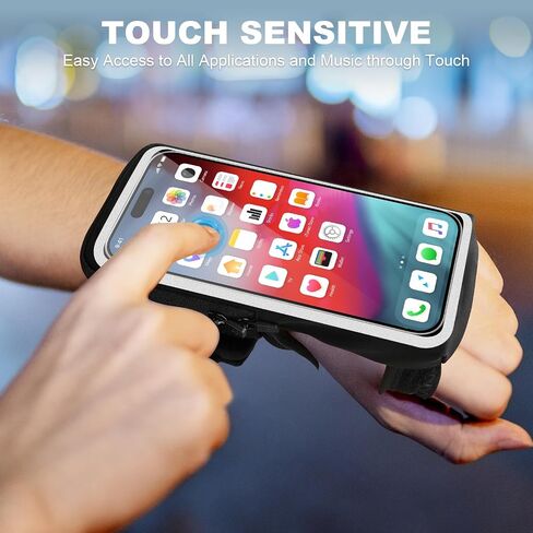 Phone Holder for Running, Wristband Frearm Band for iPhone Pro Max Plus SE (16/15/14/13/12/11/X/XR) Galaxy S24/S23/S22/S21, Waterproof Running Accessories with Adjustable Strap & Card Slot in Saudi Arabia