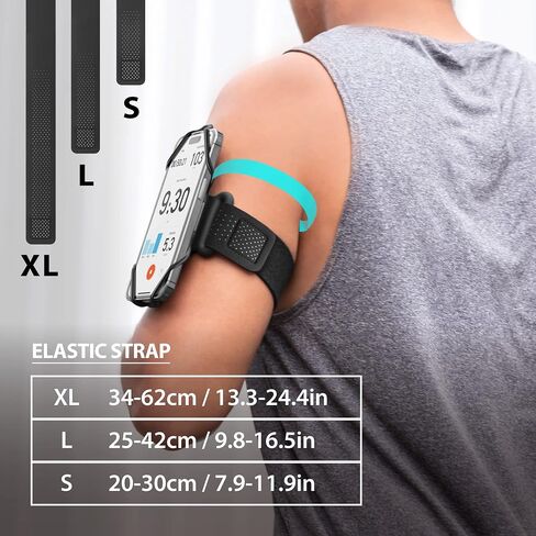 Bone Run Tie Connect Kit 2, Quick Release Running Phone Armband | Detachable & 360° Rotatable, Skin-Friendly Silicone Armband, Sport Arm Strap for Workout, Universal Fits for 4.7"-7.2" Phones in Kuwait