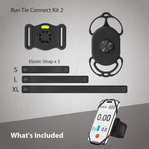 Bone Run Tie Connect Kit 2, Quick Release Running Phone Armband | Detachable & 360° Rotatable, Skin-Friendly Silicone Armband, Sport Arm Strap for Workout, Universal Fits for 4.7"-7.2" Phones in Kuwait