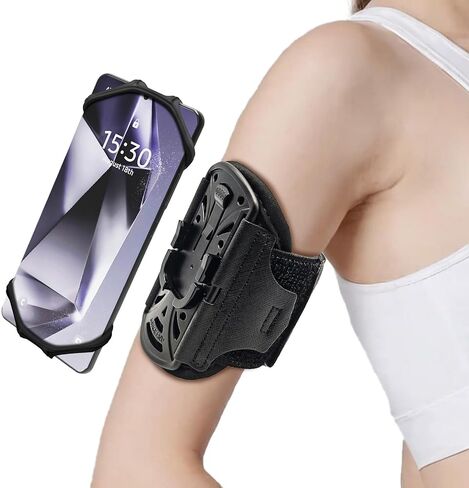 Running Wristband/Armband Phone Holder【360° Rotatable & Upgrade Anti-Drop】 (Green, Small) in Saudi Arabia