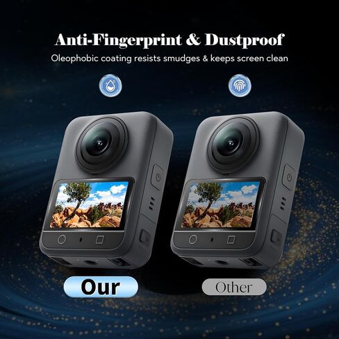 3-Pack 9H Screen Protector for DJI Osmo 360 II, Osmo 360 & Xtra 360 | 99% HD clarity; anti-fingerprint, scratch-resistant; bubble-free install; 3-pack for DJI Osmo 360 II accessories in Saudi Arabia