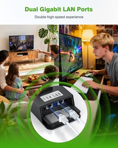 AdaLov CPE882 WiFi 6 Dual-Band Gigabit Outdoor Wireless Bridge, Up to 5 km | Dual-band WiFi 6, dual Gigabit ports, PoE and IP65 protection for barns, farms, garages and cameras; compatible with Starlink in Saudi Arabia